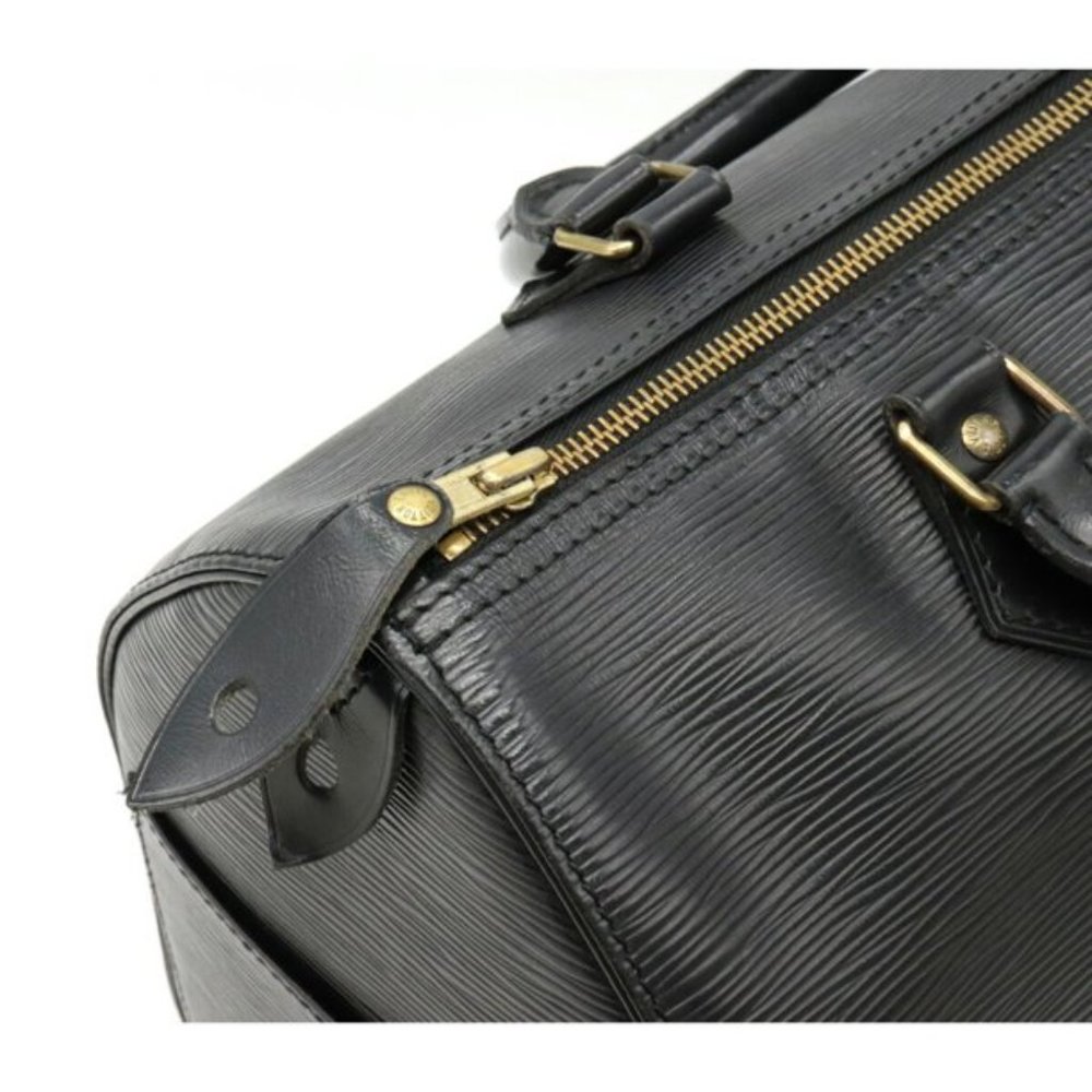 Vintage Louis Vuitton Epi Speedy 35 Black Leather Satchel Boston Bag Gold - Picture 8 of 16